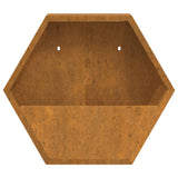 NNEVL Wall Planters 2 pcs Rusty Corten Steel 46x10x40 cm