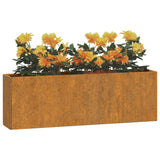 NNEVL Wall Planters 2 pcs Rusty Corten Steel 53x10x17 cm