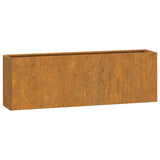 NNEVL Wall Planters 2 pcs Rusty Corten Steel 53x10x17 cm