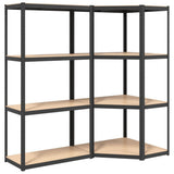 NNEVL 4-Layer Shelves 2 pcs Anthracite Steel&Engineered Wood