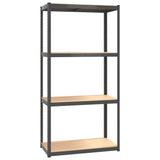 NNEVL 4-Layer Shelves 2 pcs Anthracite Steel&Engineered Wood
