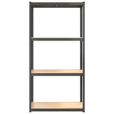 NNEVL 4-Layer Shelves 2 pcs Anthracite Steel&Engineered Wood