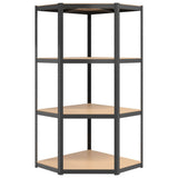 NNEVL 4-Layer Shelves 2 pcs Anthracite Steel&Engineered Wood