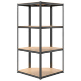 NNEVL 4-Layer Shelves 2 pcs Anthracite Steel&Engineered Wood