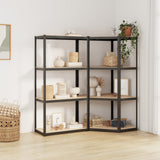 NNEVL 4-Layer Shelves 2 pcs Anthracite Steel&Engineered Wood