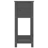 NNEVL Planter with Shelf Grey 54x34.5x81 cm Solid Wood Pine