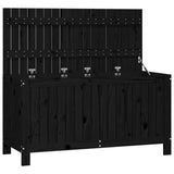 NNEVL Garden Storage Box Black 115x49x60 cm Solid Wood Pine