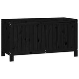 NNEVL Garden Storage Box Black 115x49x60 cm Solid Wood Pine