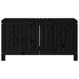 NNEVL Garden Storage Box Black 115x49x60 cm Solid Wood Pine