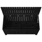 NNEVL Garden Storage Box Black 115x49x60 cm Solid Wood Pine