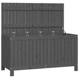 NNEVL Garden Storage Box Grey 121x55x64 cm Solid Wood Pine