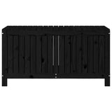 NNEVL Garden Storage Box Black 121x55x64 cm Solid Wood Pine