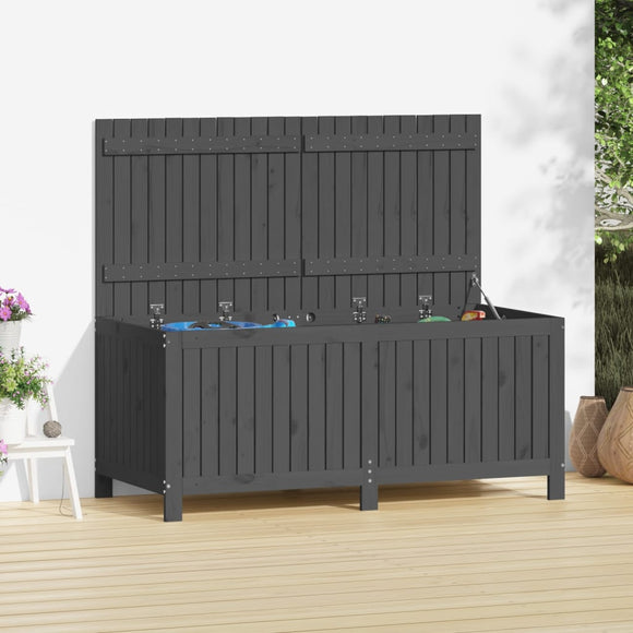 NNEVL Garden Storage Box Grey 147x68x64 cm Solid Wood Pine