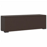 NNEVL Ottoman Bench with Cushion Brown 110x30x40 cm Poly Rattan