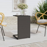 NNEVL C Table Black 40x35x60 cm Poly Rattan