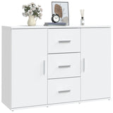 NNEVL Sideboard White 91x29.5x65 cm Engineered Wood