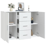 NNEVL Sideboard White 91x29.5x65 cm Engineered Wood