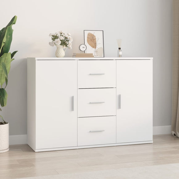 NNEVL Sideboard White 91x29.5x65 cm Engineered Wood