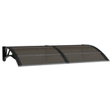 NNEVL Door Canopy Black 150x75 cm Polycarbonate