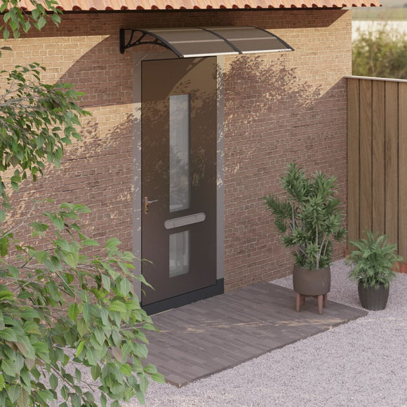NNEVL Door Canopy Black 150x75 cm Polycarbonate