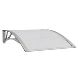 NNEVL Door Canopy Grey and Transparent 100x75 cm Polycarbonate