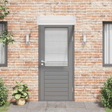 NNEVL Door Canopy Grey and Transparent 100x75 cm Polycarbonate