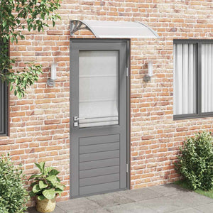 NNEVL Door Canopy Grey and Transparent 100x75 cm Polycarbonate