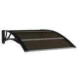 NNEVL Door Canopy Black 100x80 cm Polycarbonate