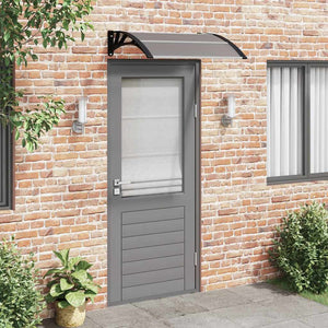 NNEVL Door Canopy Black 100x80 cm Polycarbonate