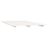NNEVL Bed Frame without Mattress White 150x200 cm Solid Wood Pine