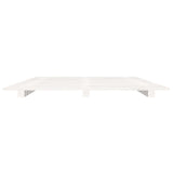 NNEVL Bed Frame without Mattress White 150x200 cm Solid Wood Pine