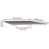 NNEVL Bed Frame without Mattress White 150x200 cm Solid Wood Pine