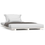 NNEVL Bed Frame without Mattress White 90x190 cm Solid Wood Pine