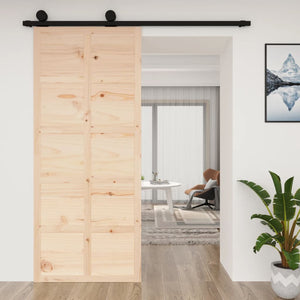 NNEVL Barn Door 90x1.8x214 cm Solid Wood Pine