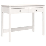 NNEVL Desk with Drawers White 100x50x78 cm Solid Wood Pine