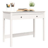 NNEVL Desk with Drawers White 100x50x78 cm Solid Wood Pine