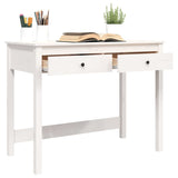 NNEVL Desk with Drawers White 100x50x78 cm Solid Wood Pine