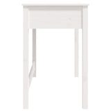 NNEVL Desk with Drawers White 100x50x78 cm Solid Wood Pine