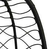 NNEVL Hanging Egg Chair with Cushion Anthracite Poly Rattan&Steel