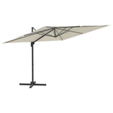 NNEVL Cantilever Umbrella with Aluminium Pole Sand White 400x300 cm