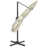 NNEVL Cantilever Umbrella with Aluminium Pole Sand White 400x300 cm