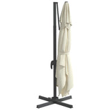 NNEVL Cantilever Umbrella with Aluminium Pole Sand White 400x300 cm