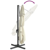NNEVL Cantilever Umbrella with Aluminium Pole Sand White 400x300 cm