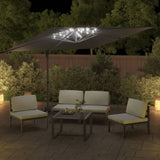 NNEVL LED Cantilever Umbrella Anthracite 400x300 cm