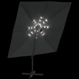 NNEVL LED Cantilever Umbrella Anthracite 400x300 cm