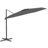 NNEVL LED Cantilever Umbrella Anthracite 400x300 cm