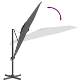 NNEVL LED Cantilever Umbrella Anthracite 400x300 cm