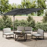 NNEVL LED Cantilever Umbrella Anthracite 400x300 cm