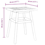 NNEVL Side Table 45x45x60 cm Solid Wood Acacia