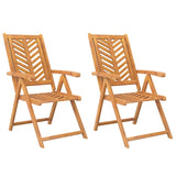 NNEVL Reclining Garden Chairs 2 pcs Solid Wood Acacia